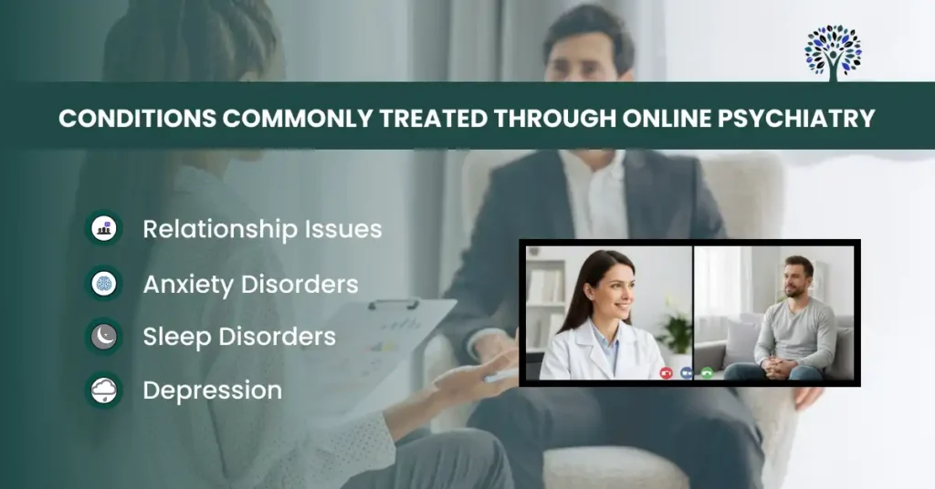 Conditions Commonly Treated Through Online Psychiatry