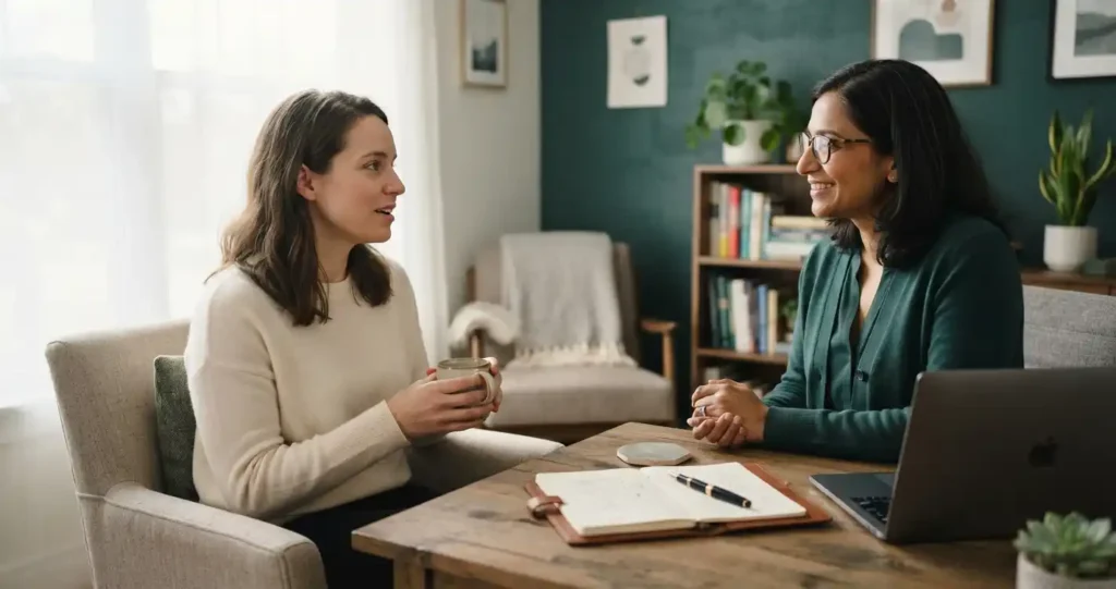 Psychiatrist discussing ADHD treatment options with an adult patient